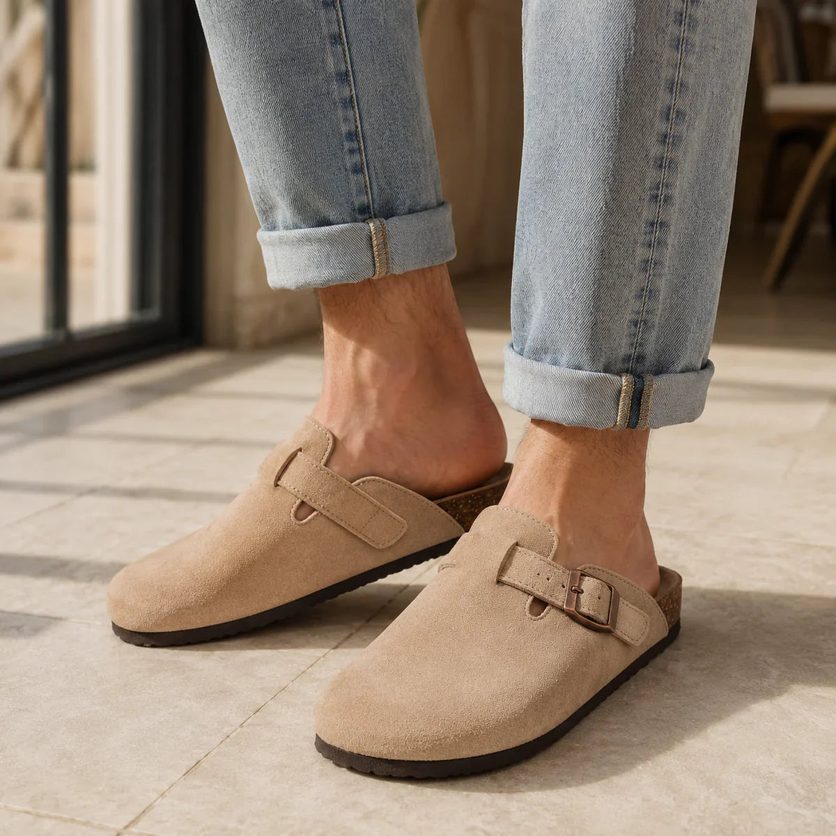 Bequeme Boston Clogs Hausschuhe