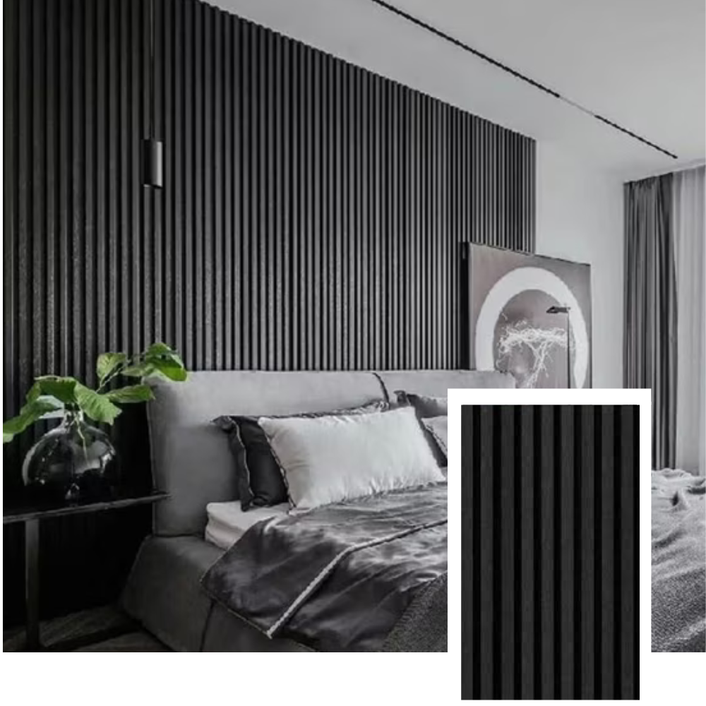 ZULIAN™ Acoustic Slat Panel — Smoked Oak (2.7m × 1.10m)