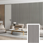 ZULIAN™ Acoustic Slat Panel — Smoked Oak (2.7m × 1.10m)