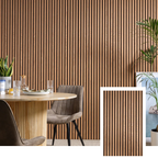 ZULIAN™ Acoustic Slat Panel — Smoked Oak (2.7m × 1.10m)