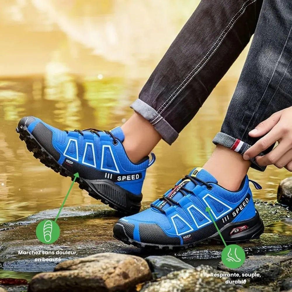 Herren Trailrunning-Schuh Schwarz & Rot – Performance und Komfort