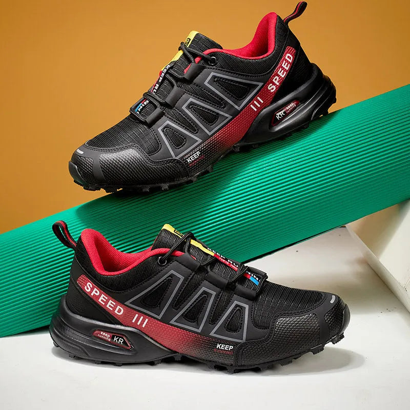 Herren Trailrunning-Schuh Schwarz & Rot – Performance und Komfort