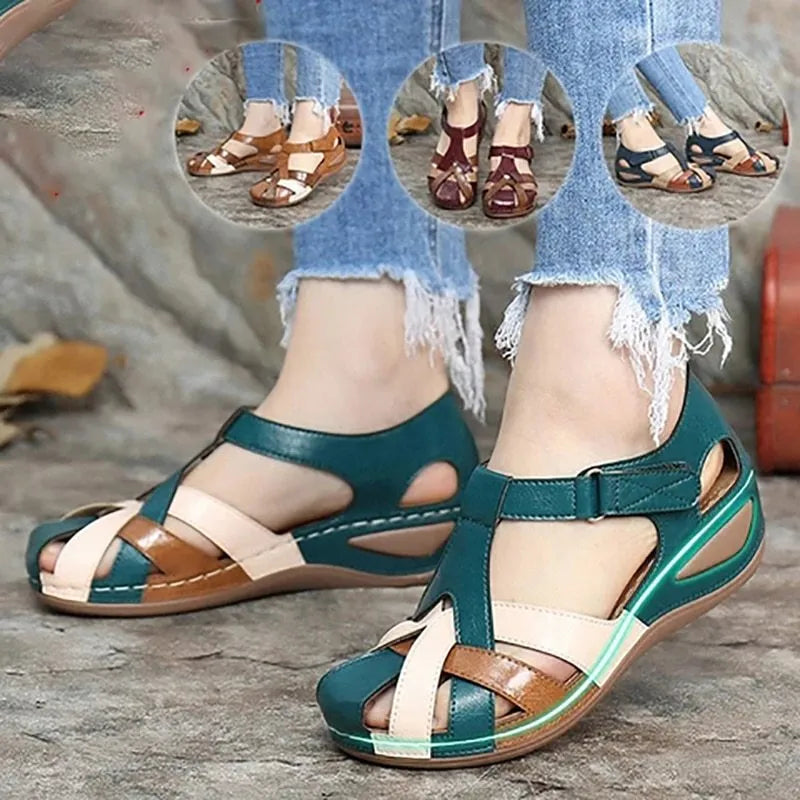 Orthopädische Komfort-Keilsandalen für Damen