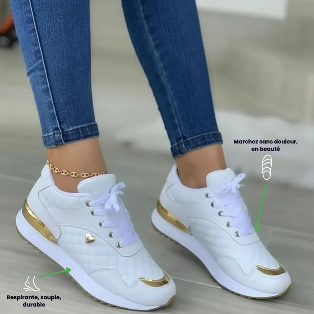 Orthopädischer Damen-Sneaker Schwarz – Komfortsohle & täglicher Halt