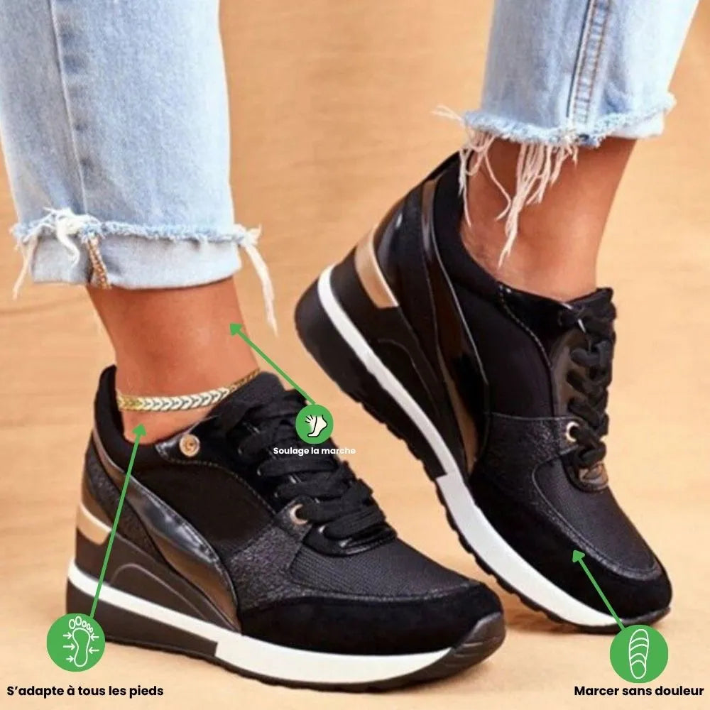 Orthopädischer Damen-Keilabsatz-Sneaker | Moderne Eleganz & optimaler Komfort