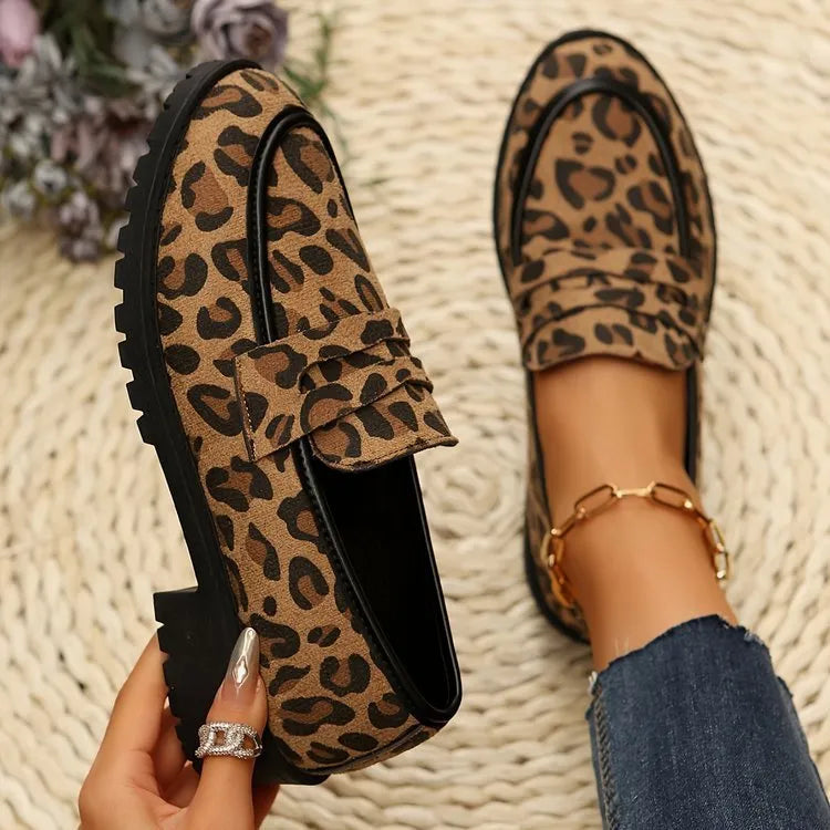 Damen-Mokassins mit Leopardenmuster - Wagen Sie kühne und einzigartige Eleganz