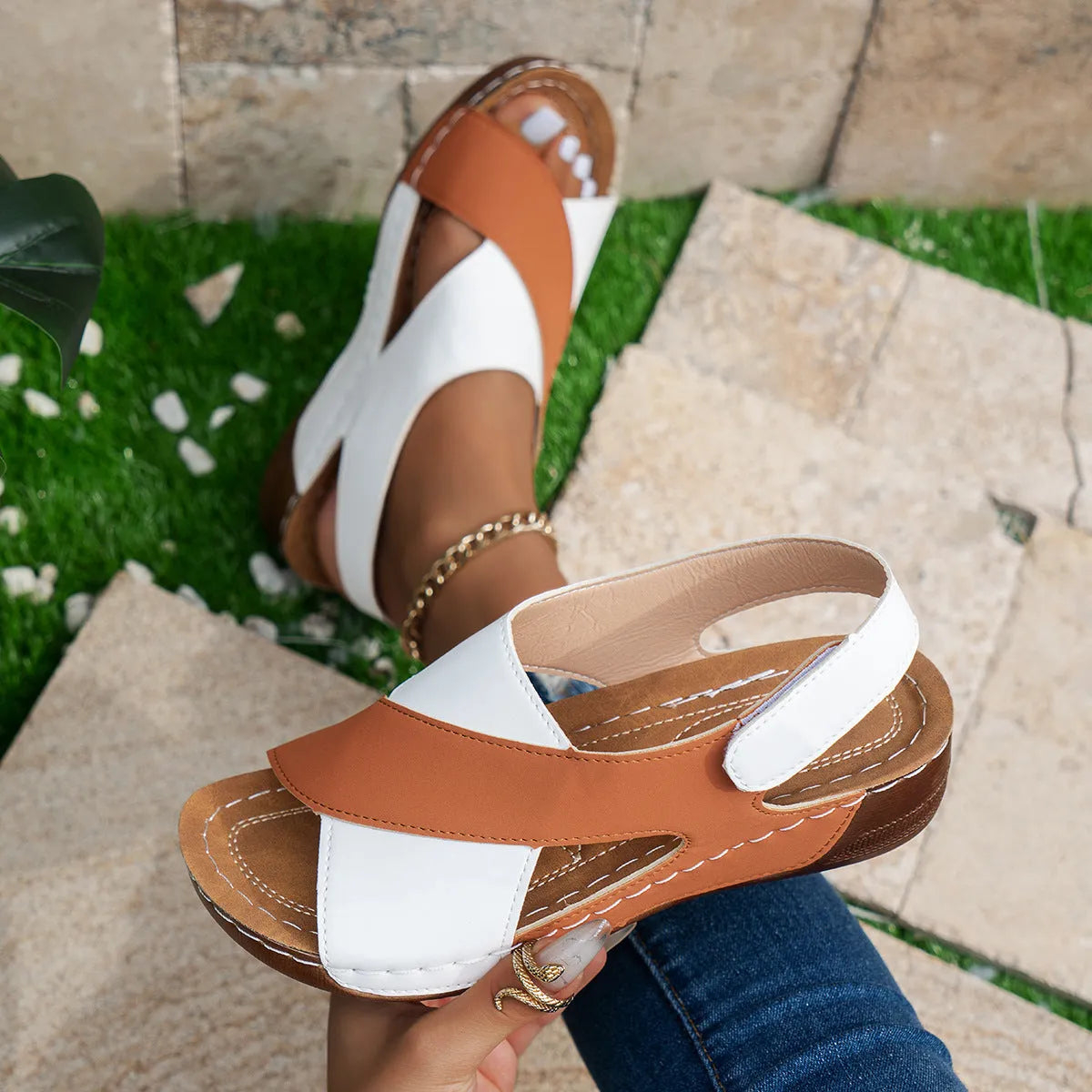 Orthopädische Damensandalen Komfort Schmerzlindernd