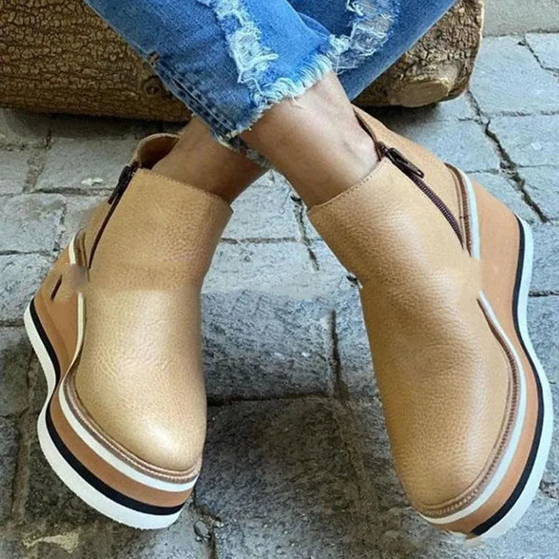 Damenkeilstiefelette: Eleganz und Komfort, um Ihre Schritte zu verschönern