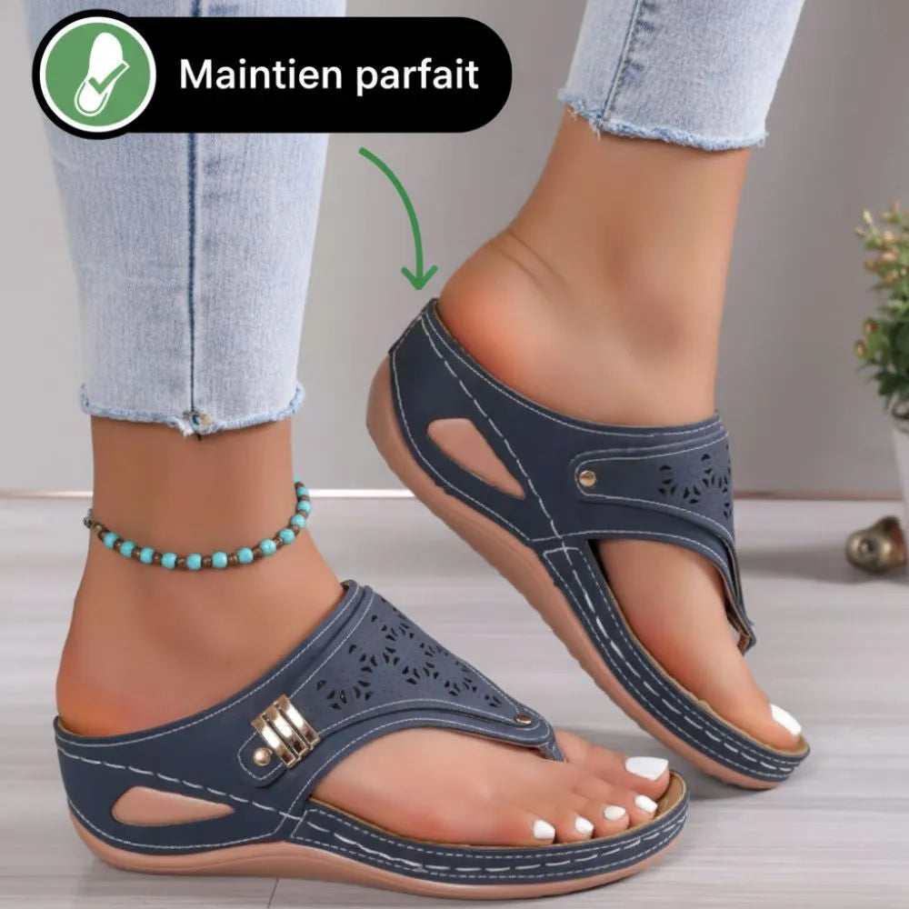 Bequeme Keilsandaletten aus Leder für Damen – Eleganz und Wohlbefinden garantiert