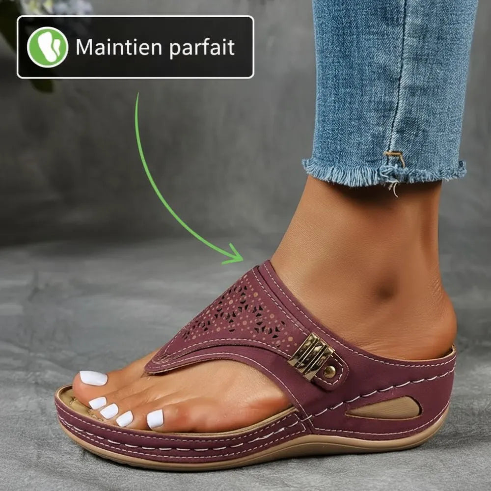 Bequeme Keilsandaletten aus Leder für Damen – Eleganz und Wohlbefinden garantiert