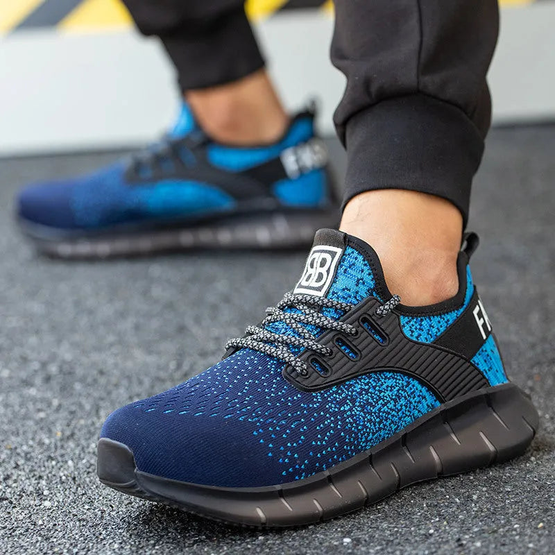 Herren-Sicherheitsschuhe, atmungsaktiver Sneaker mit Stahlkappe