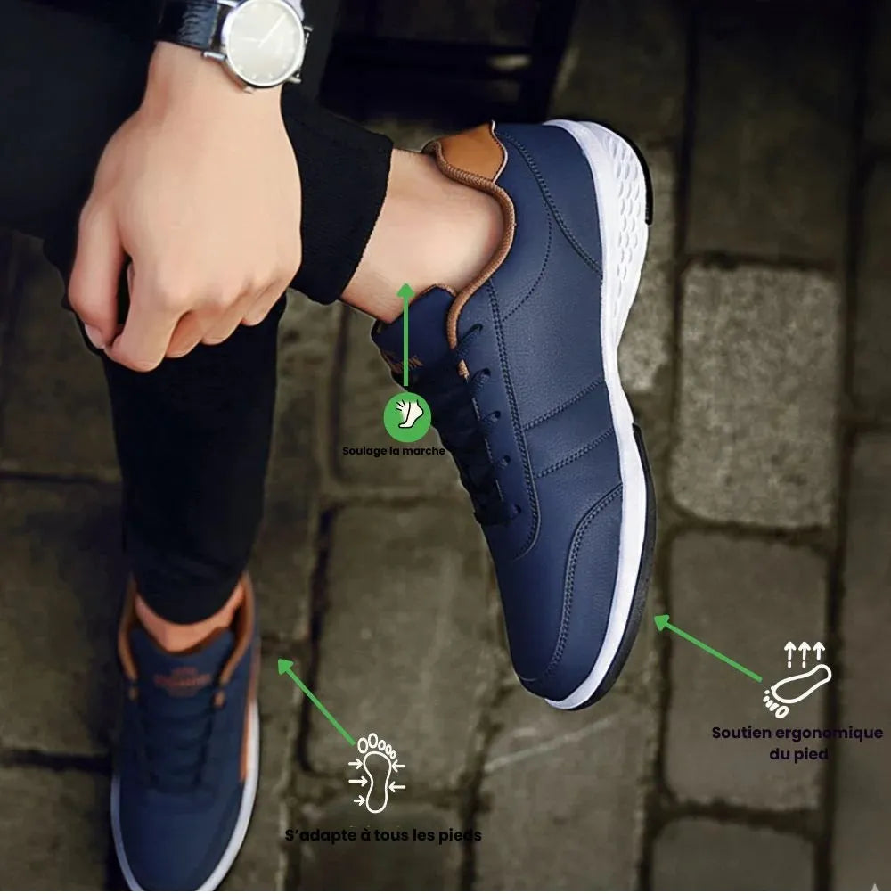Orthopädischer Herren-Sneaker Blau – Komfortsohle